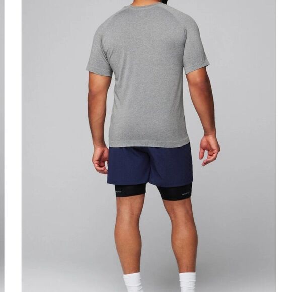 Fabletics Training Day Mid Gray Heather Athletic Tee Size XXL - Picture 2 of 7